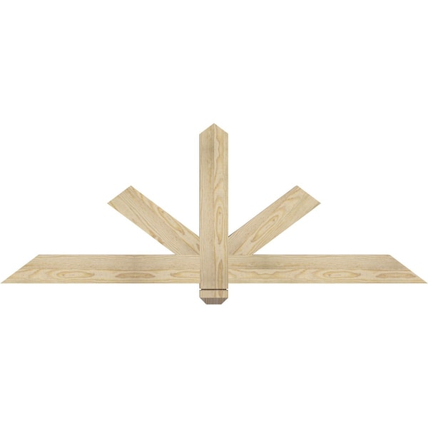 Ekena Millwork Kennewick Rough Sawn Timber Gable Bracket, Douglas Fir, 60"W x 22"H x 2"D x 4"F, 9/12 Pitch GBW060X22X0204KEN00RDF - main